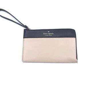 Kate Spade Black and Beige Wristlet